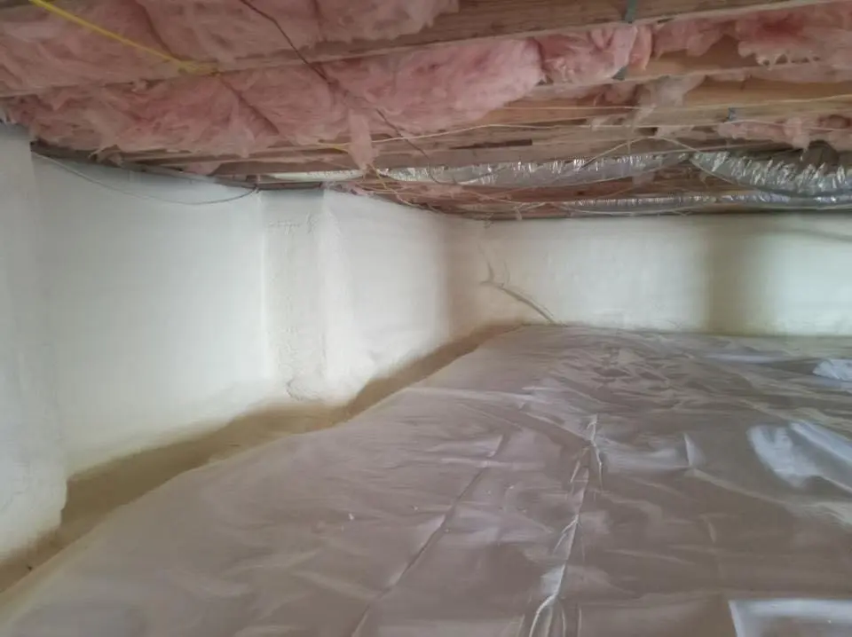 Crawl space encapsulation with closed-cell spray foam for Spray Foam Roofing Repair in Corrales
